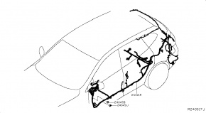 Проводка кузова Nissan Rogue AWD QR25DE 2014- 240174BA0B 00-00005246