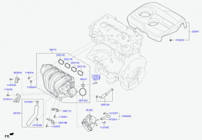 Шланг в системы охлаждения Kia Optima JF Hybrid PLUG-IN 2,0 2016-2019 254692E270 00-00007664