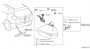 Фонарь в крыло (наружный) правый Nissan Rogue AWD QR25DE 2014- 265504BA0A 00-00004911