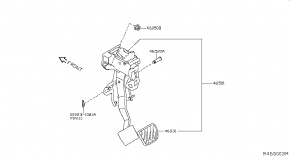 Педаль тормоза Nissan Rogue AWD QR25DE 2014- 465014BA0B 00-00004881