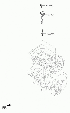 Катушка зажигания Kia Optima JF Hybrid PLUG-IN 2,0 2016-2019 273002E601 00-00007676
