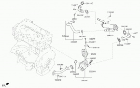 Термостат Kia Optima JF Hybrid PLUG-IN 2,0 2016-2019 256002E271 00-00007666