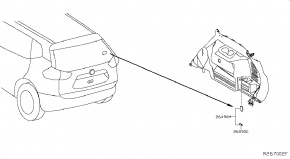 Плафон освещения багажника Nissan Rogue AWD QR25DE 2014- 26490ED000 00-00004929