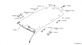 Ручка потолка Nissan Rogue AWD QR25DE 2014- 739403NA0A 00-00005169