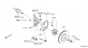 Тормозной диск перед вент d296 Nissan Rogue AWD QR25DE 2014 402064BT0A 00-00004527
