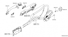 Салонная ручка задней левой двери Nissan Rogue AWD QR25DE 2014- 806714BA0A 00-00005021