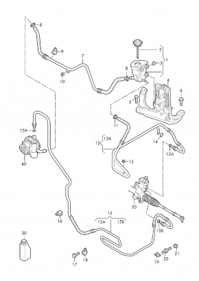 Трубка гидроусилителя Volkswagen Passat B7 2.5 USA CBUA 2011-2015 5C0422891L 00-00004441