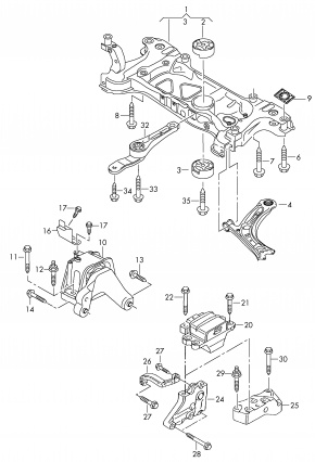 Кронштейн акпп Volkswagen Passat B7 2.5 USA CBUA 2011-2015 1K0199117AB 00-00004361