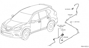 Привод открытия лючка бензобака Nissan Rogue AWD QR25DE 2014- 78827ED00A 00-00005038