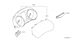 Кнопка регулировки яркости подстветки щитка приборов Nissan Rogue AWD QR25DE 2014- 252734BA0A 00-00005242