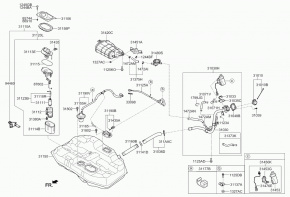 Адсорбер угольный фильтр канистра Kia Optima JF Hybrid PLUG-IN 2,0 2016-2019 31420E6500 00-00007684
