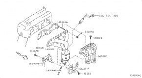 Защита выпускного коллектора Nissan Rogue AWD QR25DE 2014- 165903TA0B 00-00004750