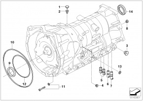 Воздухоотводная труба BMW 528 XI E60 N52B30M1 2004-2009 24101422141 00-00004330