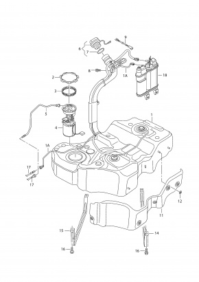 Стяжной хомут крепления бака правый Volkswagen Passat B7 2.5 USA CBUA 2011-2015 561201654 00-00004342