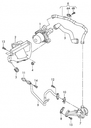 Кронштейн насоса вторичного воздуха Volkswagen Passat B7 2.5 USA CBUA 2011-2015 07K133229F 00-00004393