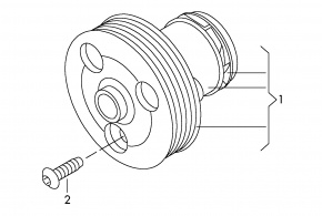 Помпа водяная Volkswagen Passat B7 2.5 USA CBUA 2011-2015 07K121011BX 07K121011B 00-00004403
