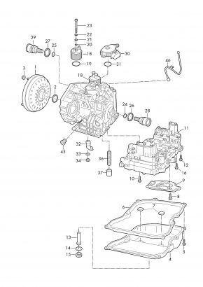 Гидротрансформатор Volkswagen Passat B7 2.5 USA CBUA 2011-2015 09G323571P 00-00004451