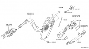 Ручка двери внешняя перед лев Nissan Rogue AWD QR25DE 2014 806404BA0D 00-00004464