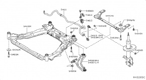 Рычаг передний правый Nissan Rogue AWD QR25DE 2014 545004BA0A 00-00004520