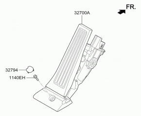 Педаль акселератора(газа) Kia Optima JF Hybrid PLUG-IN 2,0 2016-2019 32700D4200 00-00004329