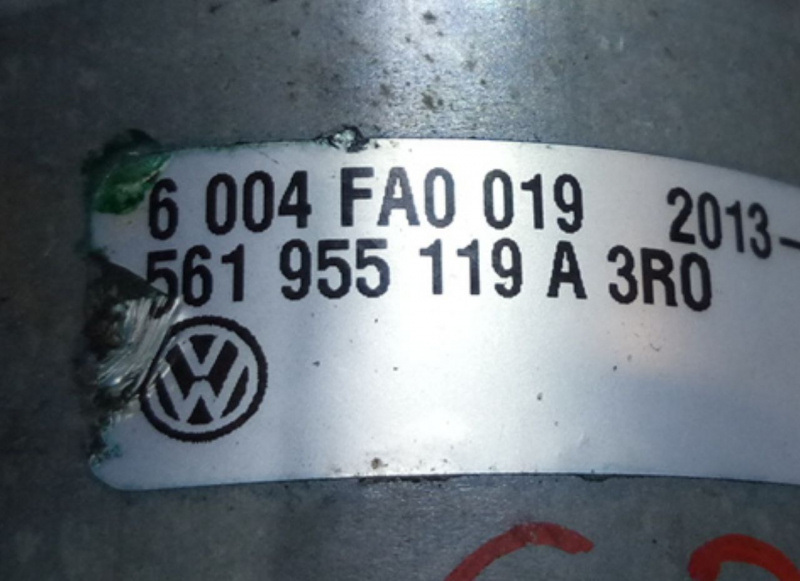 Мотор очистителя Volkswagen Passat B7 2.5 USA CBTA 2011 561955119A