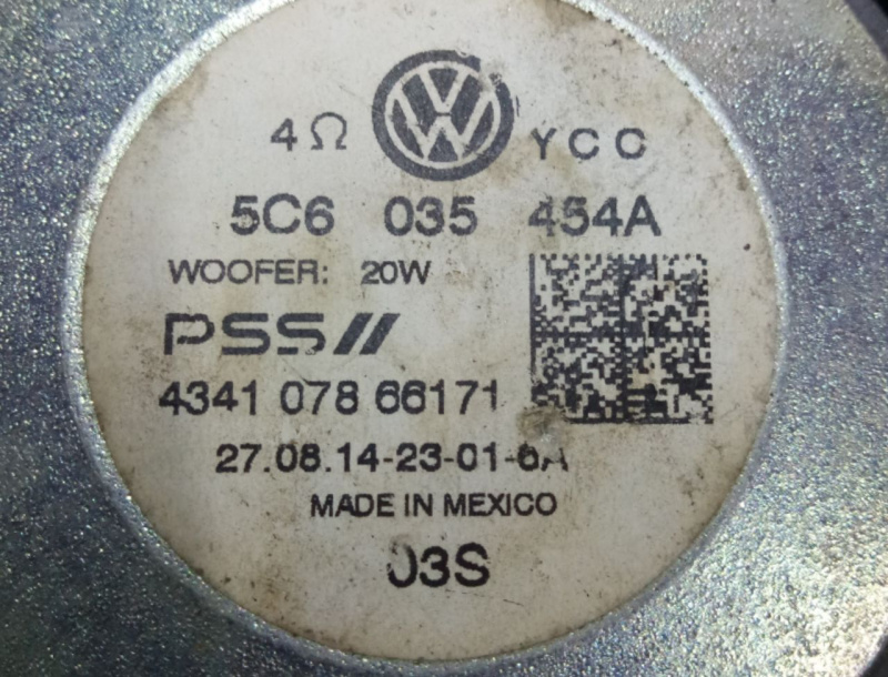Динамик дверной перед лев Volkswagen Passat B7 2.5 1.8 USA 2011-2015