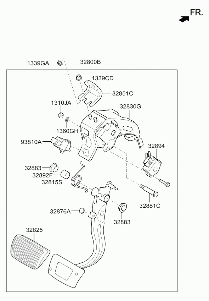 Датчик педали тормоза Kia Optima JF Hybrid PLUG-IN 2,0 2016-2019 32894E6000
